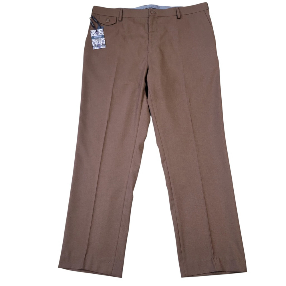 Hart Schaffner Marx Vermont Stretch Waistband Straight Fit Flat Front Pant 40/30